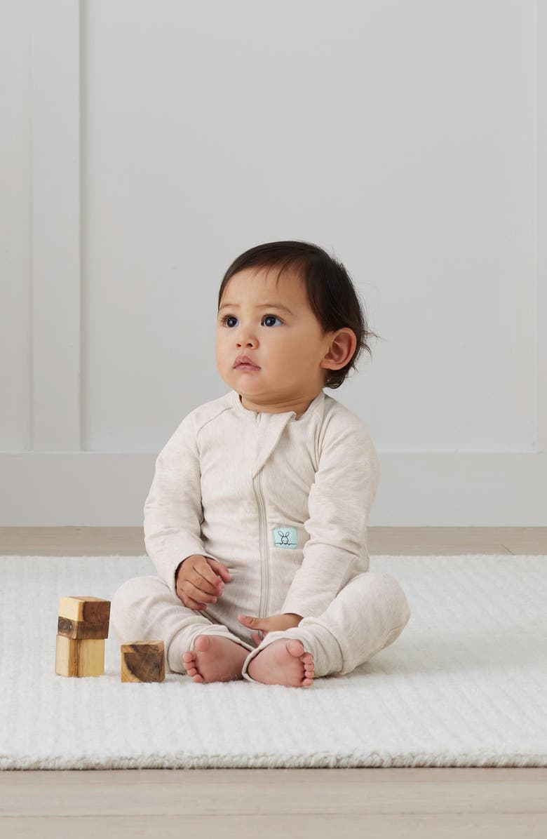 ergoPouch 1.0 TOG Long Sleeve Layering Romper, Alternate, color, Oatmeal Marle