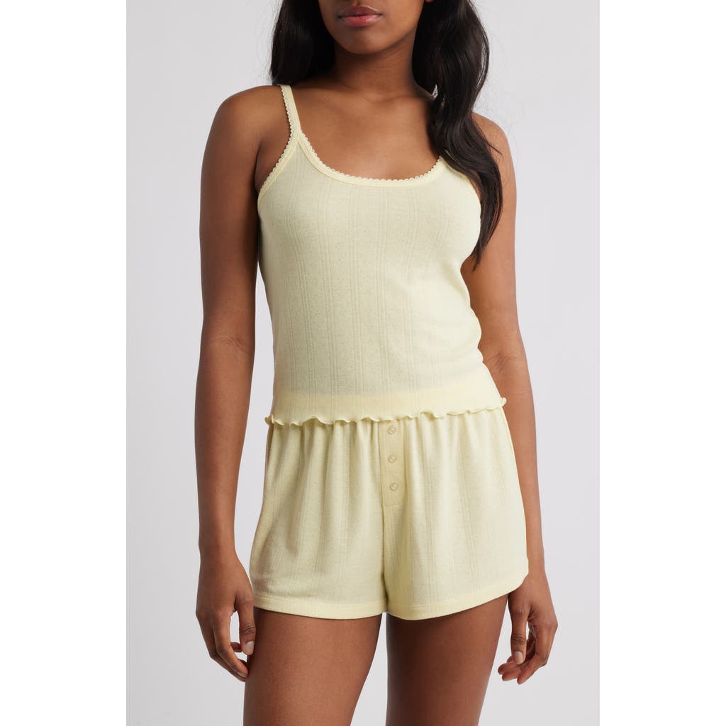 Open Edit Pointelle Knit Short Pajamas