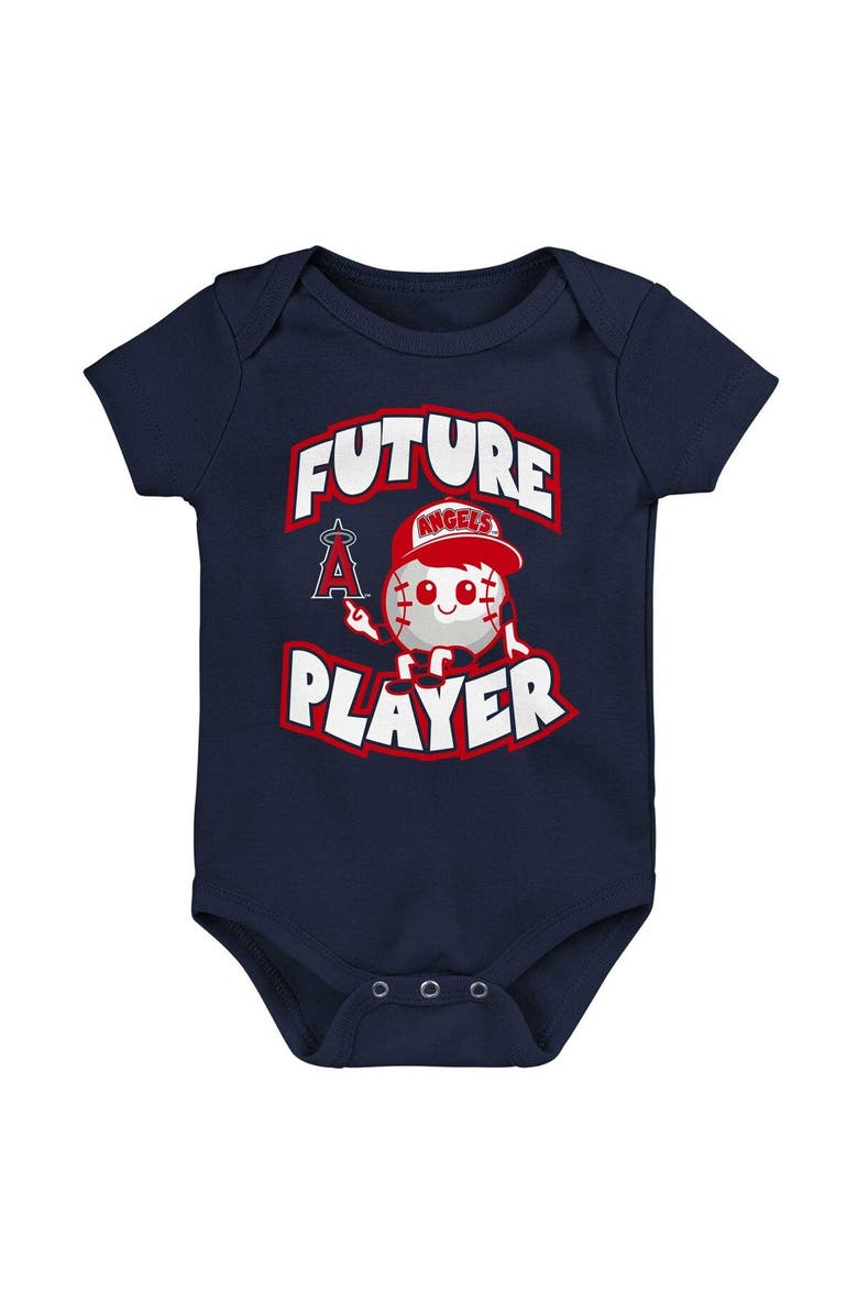 Outerstuff Newborn & Infant Navy/Red/White Los Angeles Angels Minor League Player Three-Pack Bodysuit Set, Alternate, color, Navy