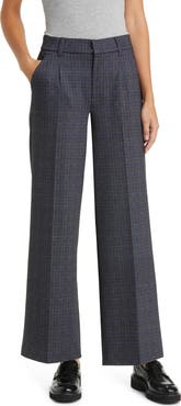 Wit & Wisdom 'Ab'Solution Plaid Skyrise Wide Leg Ponte Trousers