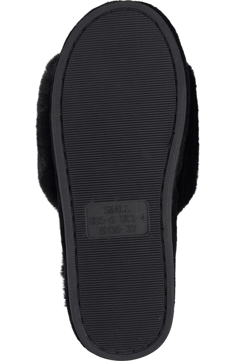Candie's Harmonyy Faux Fur Slide Slipper, Alternate, color, Black