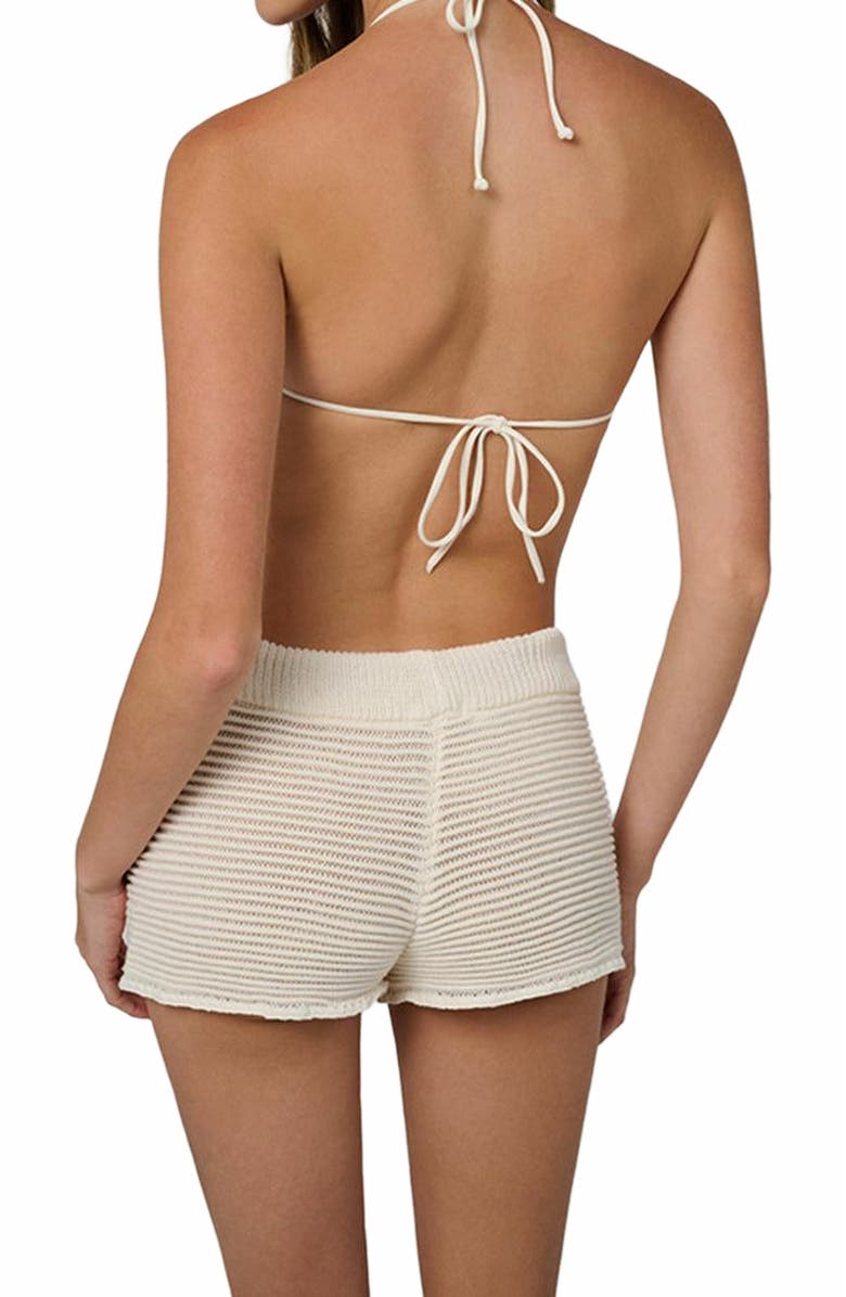 WeWoreWhat Crochet Hot Shorts, Alternate, color, Off-White