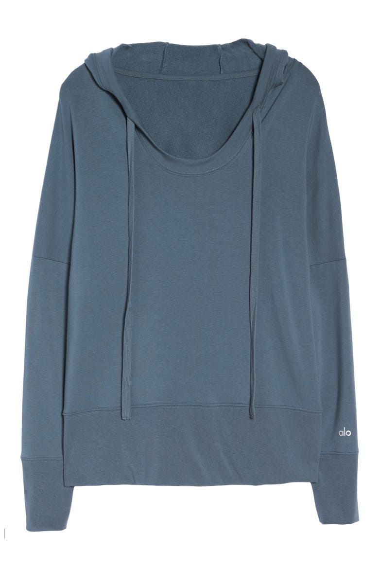 Fluid Tunic Hoodie, Alternate, color, CONCRETE