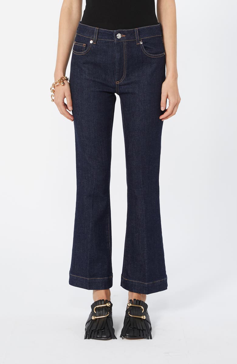 SPORTMAX Pagina Flare Crop Jeans, Main, color, Ultramarine