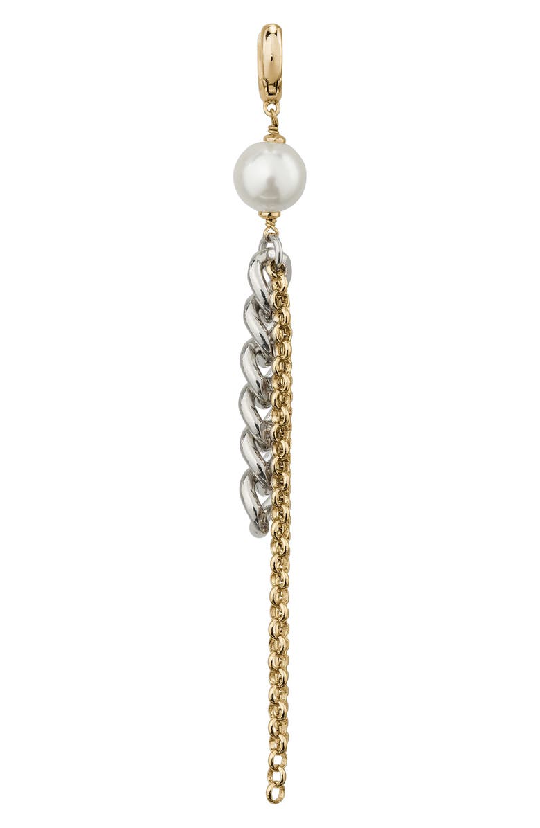 Kate Spade New York chain reaction faux pearl mismatched linear drop earrings, Alternate, color,