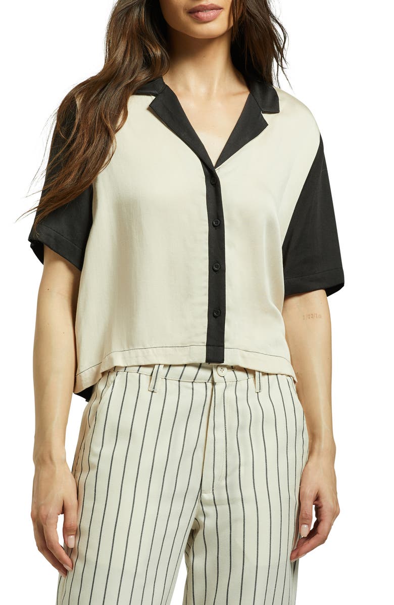 Brixton Colorblock Camp Shirt, Main, color,