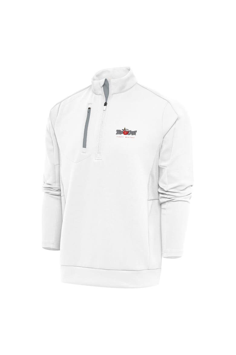 Men's Antigua  White Fort Wayne TinCaps Generation Quarter-Zip Pullover Top, Main, color, White