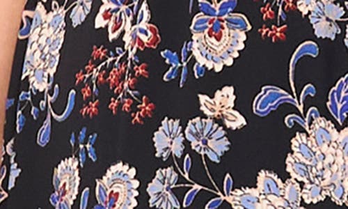 Vince Camuto Floral Wide Leg Georgette Jumpsuit In Blue