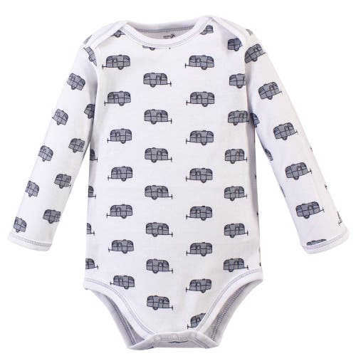 Touched By Nature 5pk Long Sleeve Organic Bodysuits In Multi