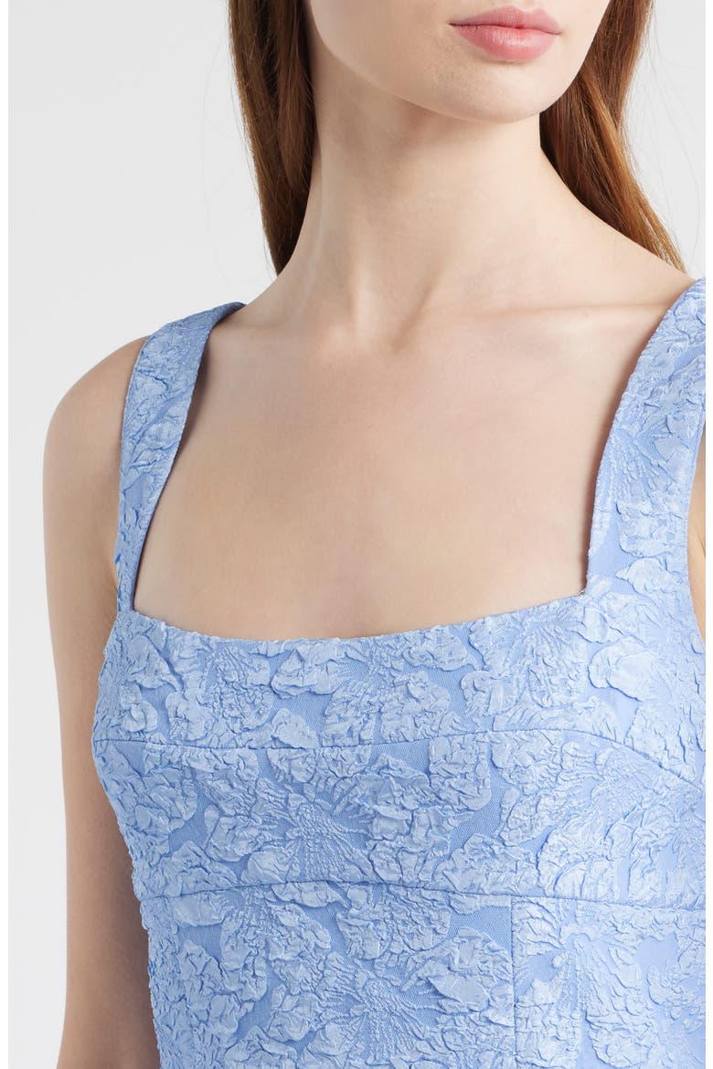 Floral Jacquard Gown, Alternate, color, BLUE ESCAPE