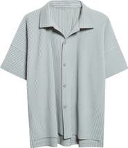 Homme Plissé Issey Miyake Monthly Colors July Pleated Short Sleeve Button-Up Shirt