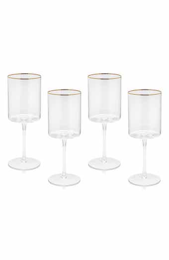 Optic Set of 4 Wine Glasses