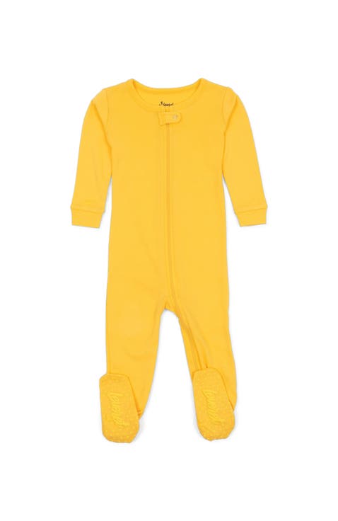 Footed Solid Cotton Matching Family Pajamas (Baby)