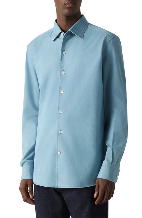 Denim Button-Up Shirt