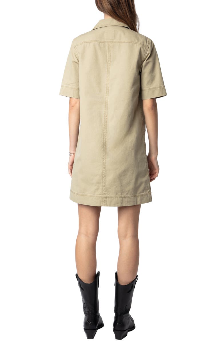 Zadig & Voltaire Record Cotton Shift Dress, Alternate, color, 