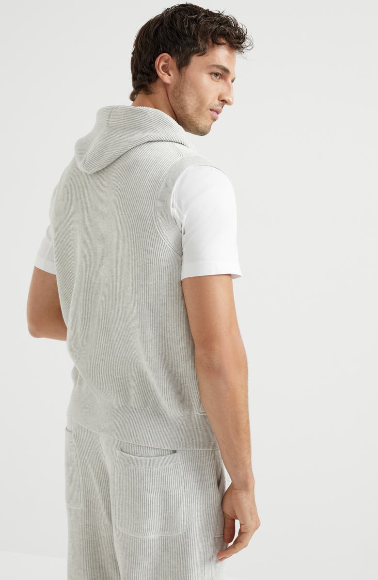 Brunello Cucinelli Cotton knit vest, Alternate, color, 