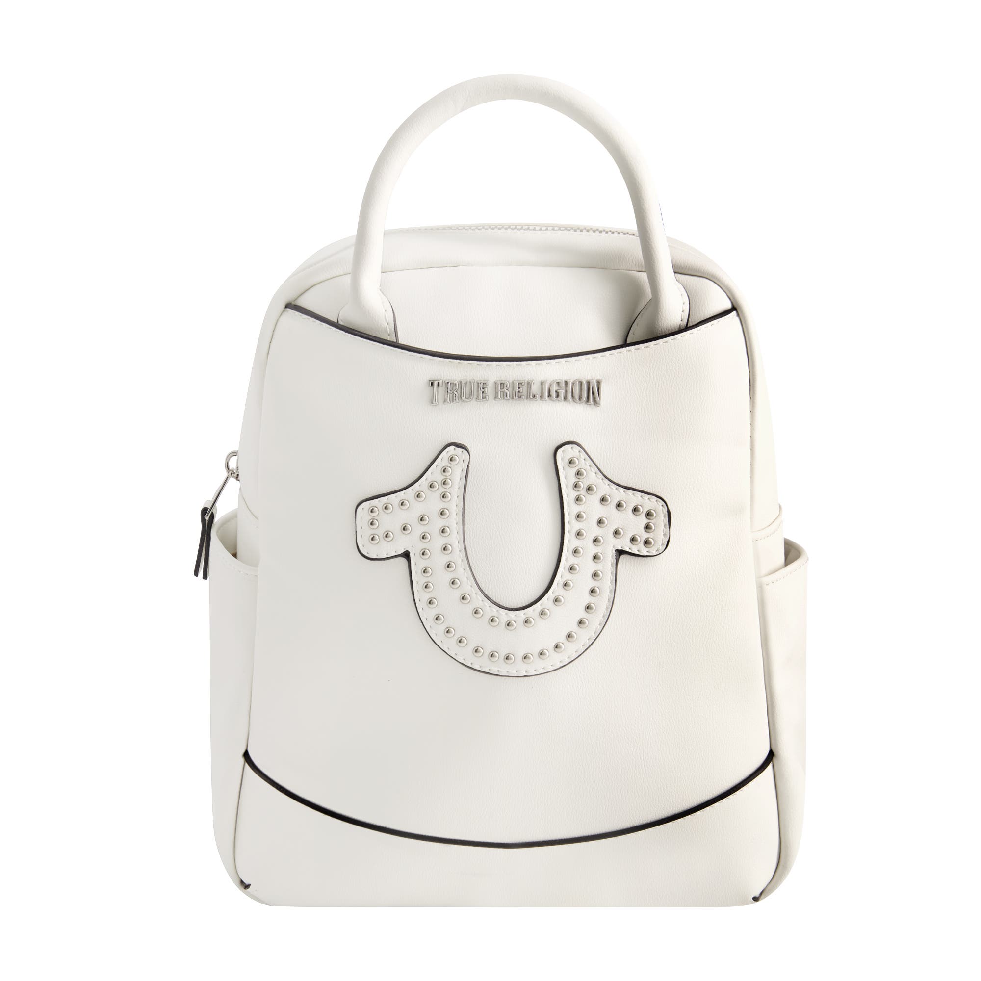 True Religion Studded Horseshoe Mini Backpack, Main, color, White