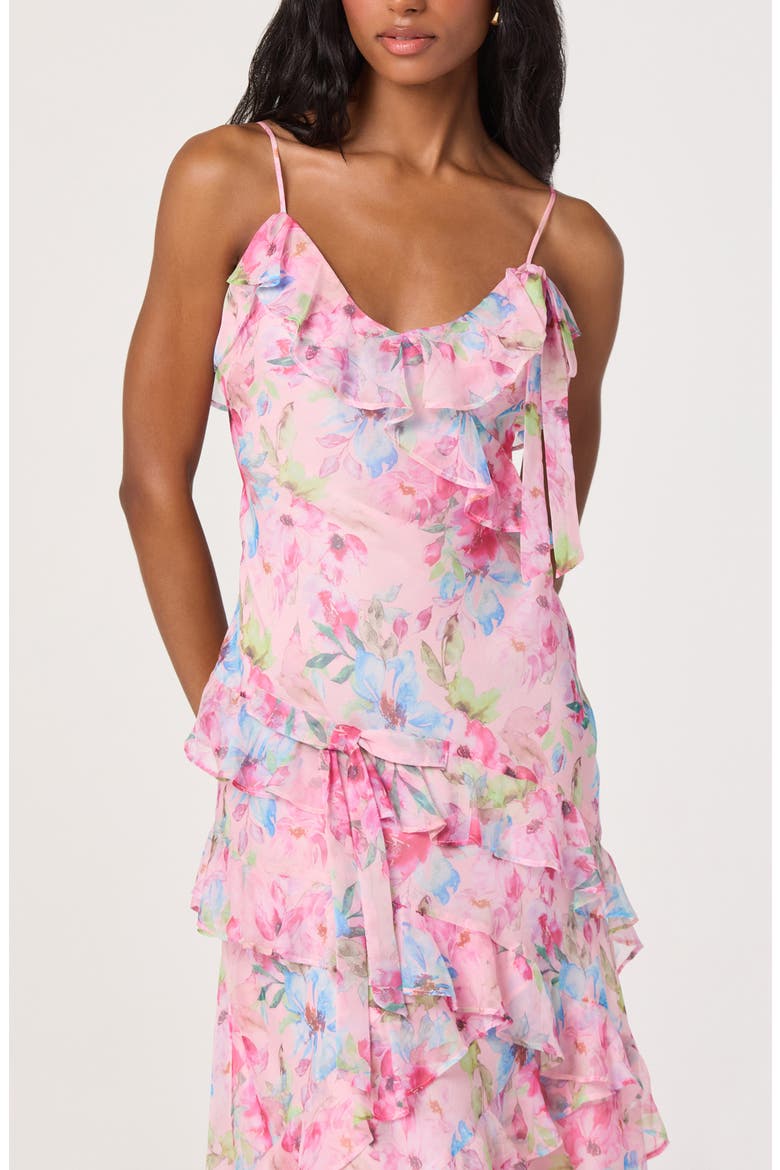 Amiya Ruffle Maxi Dress, Alternate, color, PINK MULTI FLORAL