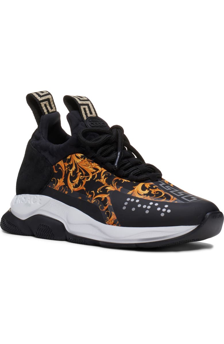 Versace Cross Chainer High Top Sneaker, Main, color,