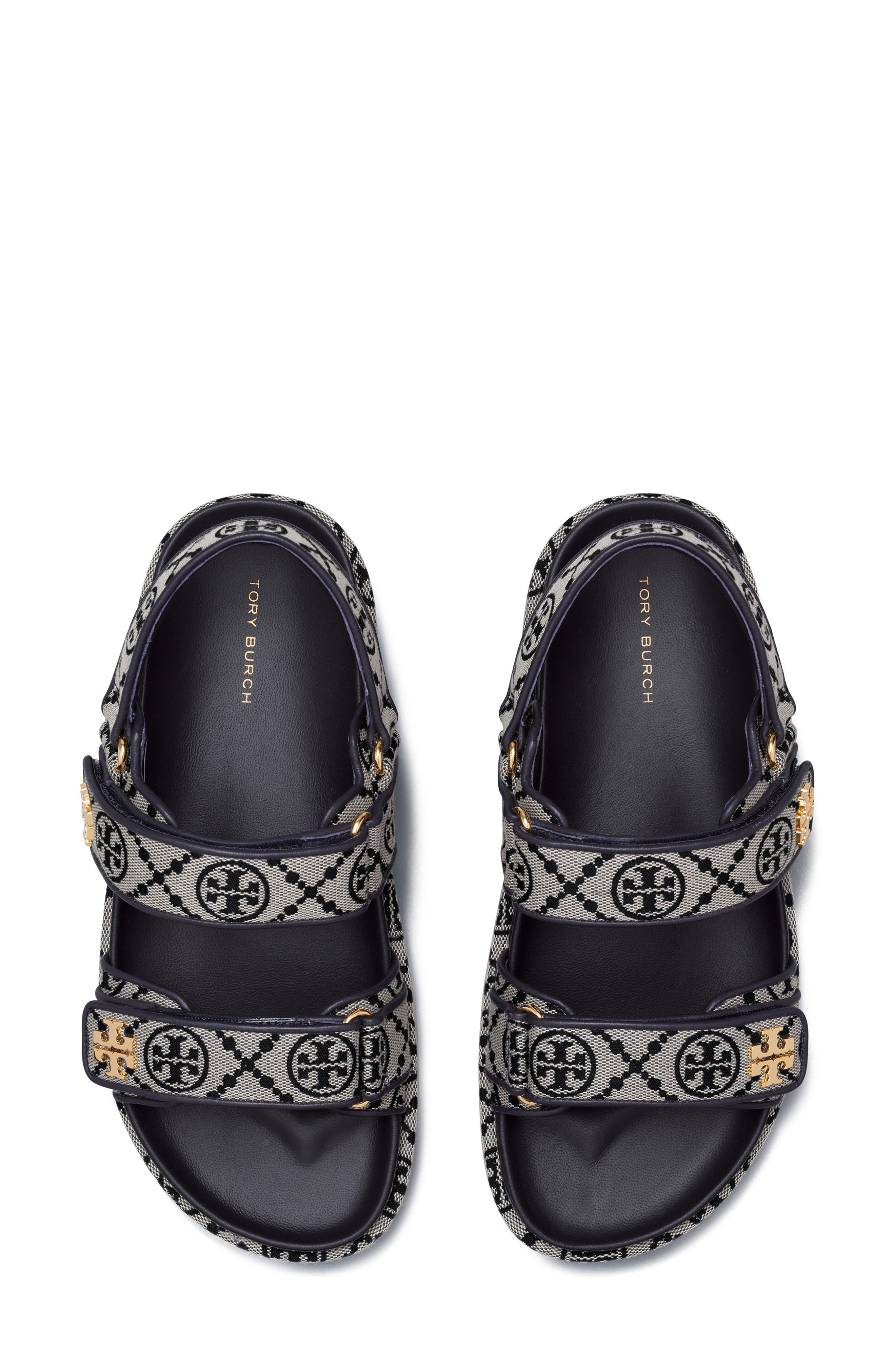 Tory Burch Kira T-Monogram Sport Slingback Platform Sandal, Alternate, color, 