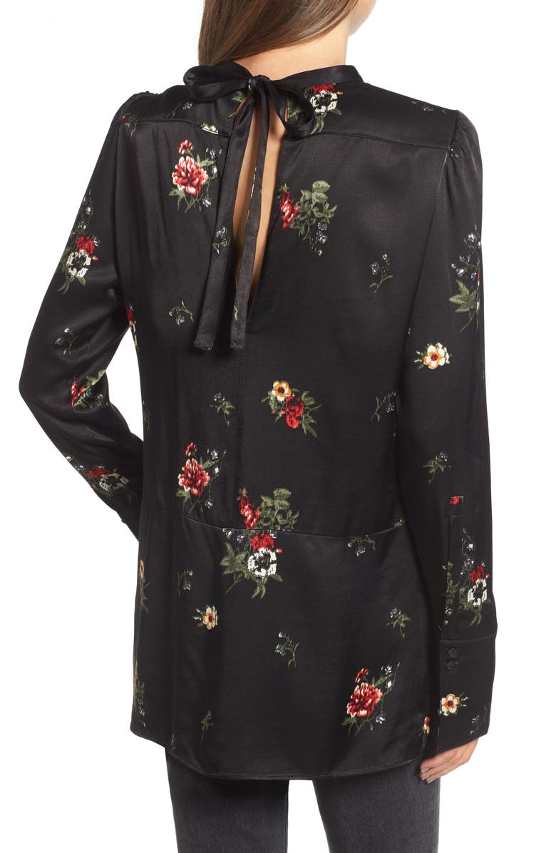 Treasure & Bond x Something Navy Satin Tunic, Alternate, color,