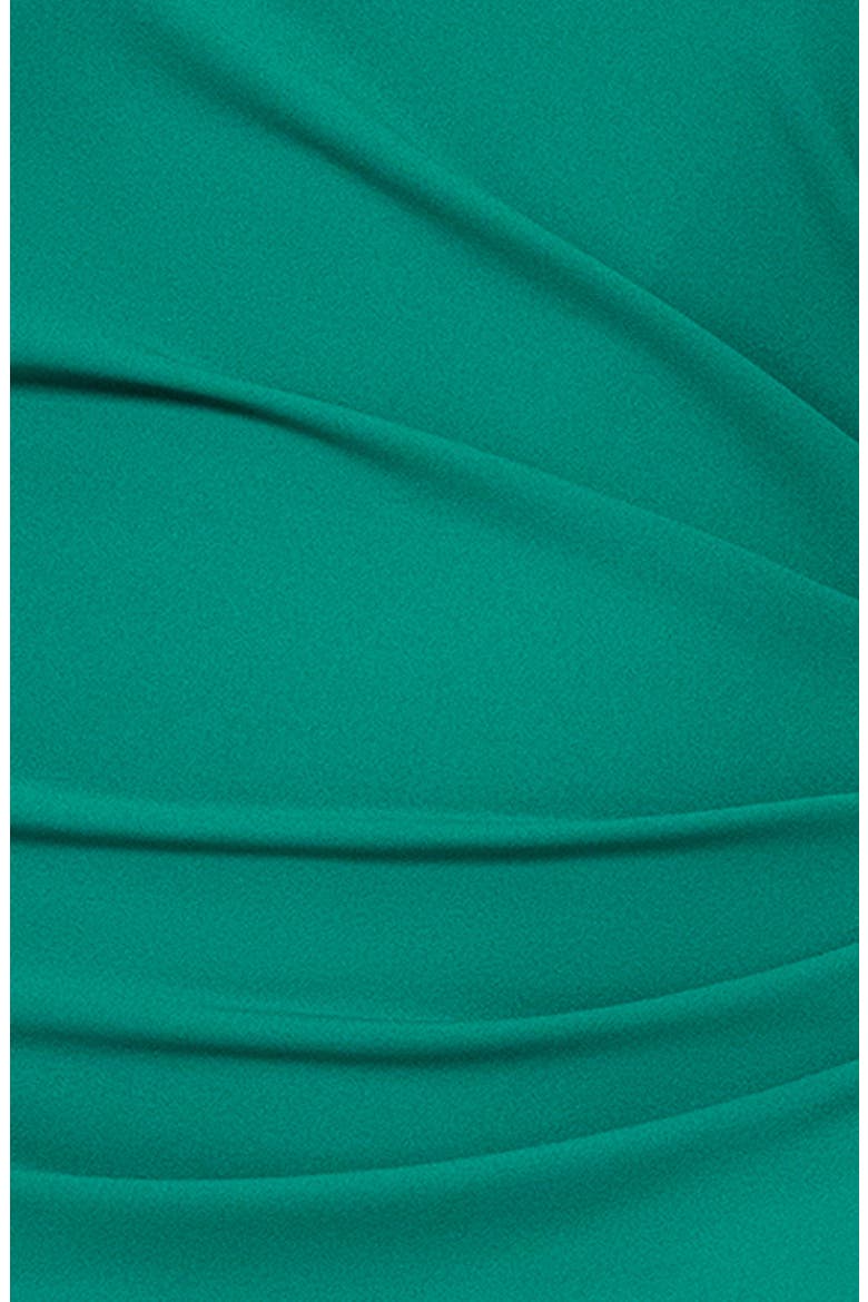 Pleated Ruffle Off the Shoulder Midi Dress, Alternate, color, GREEN