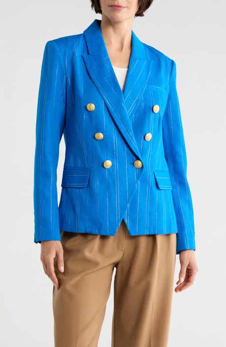 Kenzie Double Breasted Pinstripe Blazer