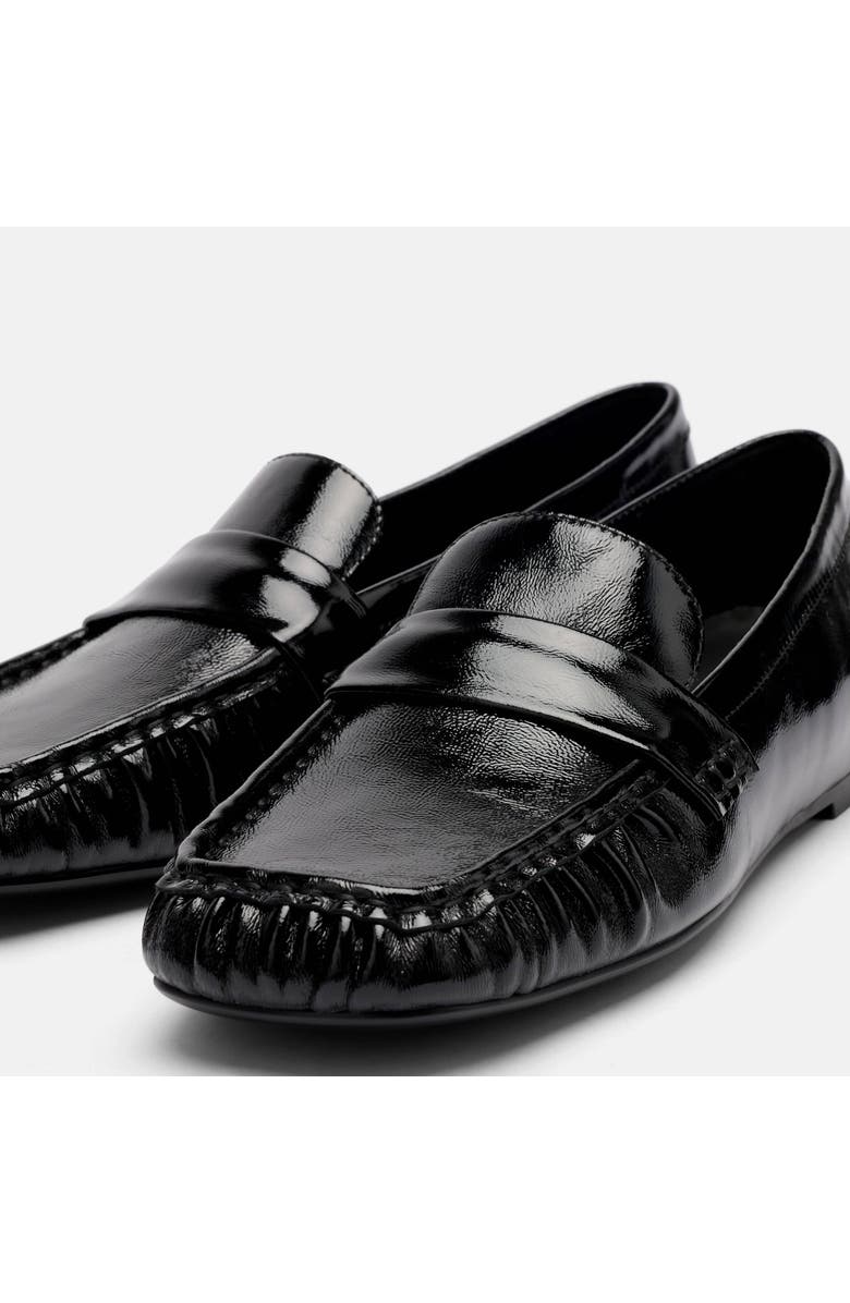 MARC NOLAN Jane Leather Square-Toe Slip-On Loafers, Alternate, color, Black Patent