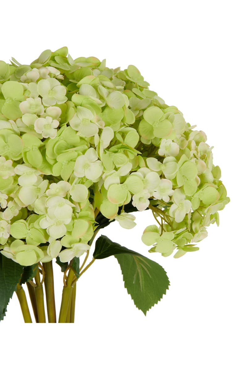 SONOMA SAGE HOME Set of Eight Green Hydrangea Artificial Flowers, Alternate, color, Green