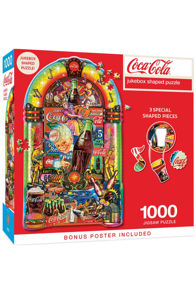 Coca-Cola Jukebox 1000pc Shaped Puzzle, Main, color, Multicolor