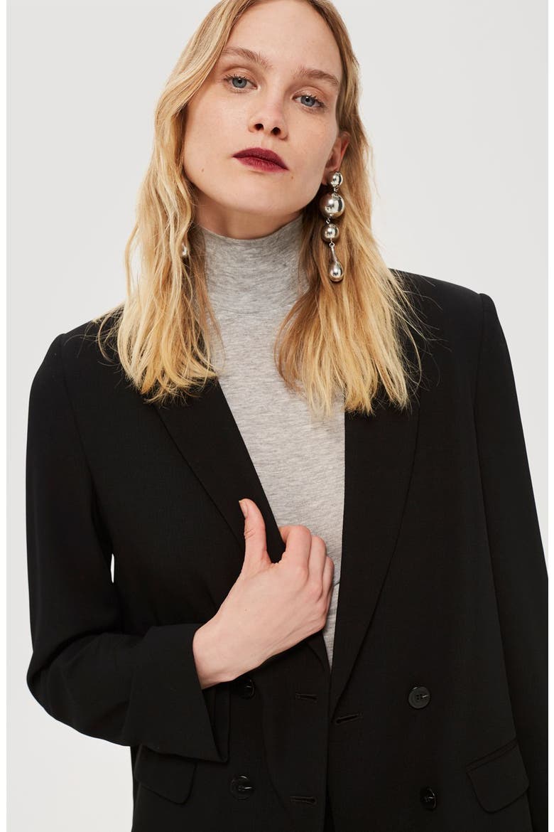 Slouch Suit Blazer, Alternate, color, BLACK