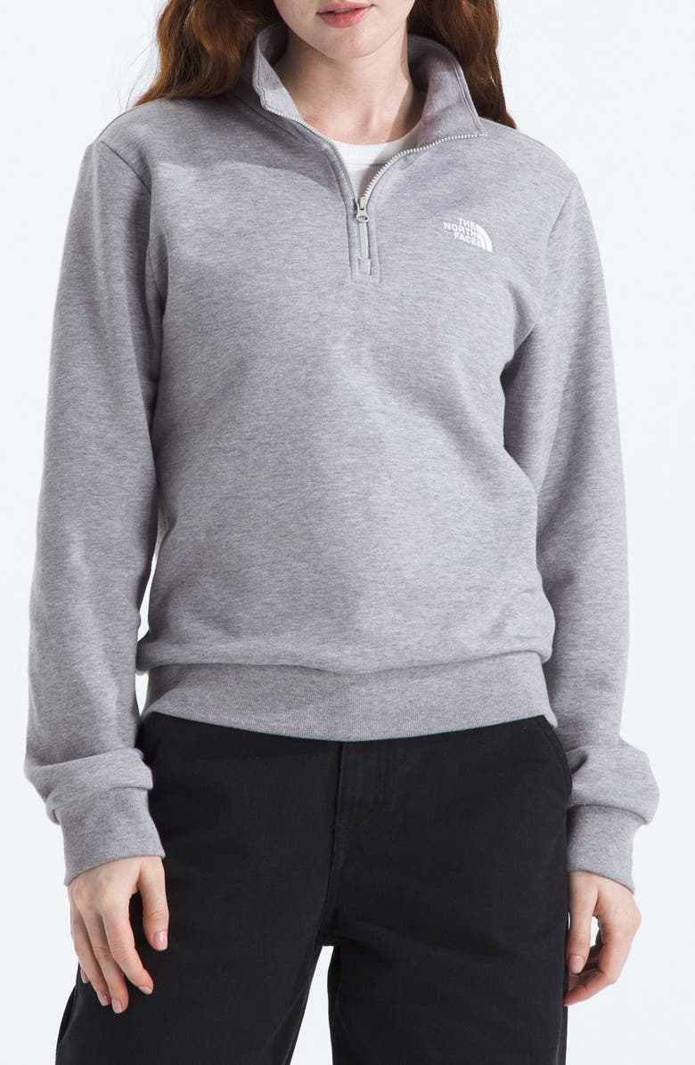The North Face Evolution Quarter Zip Pullover, Main, color, Tnf Pale Grey Heather