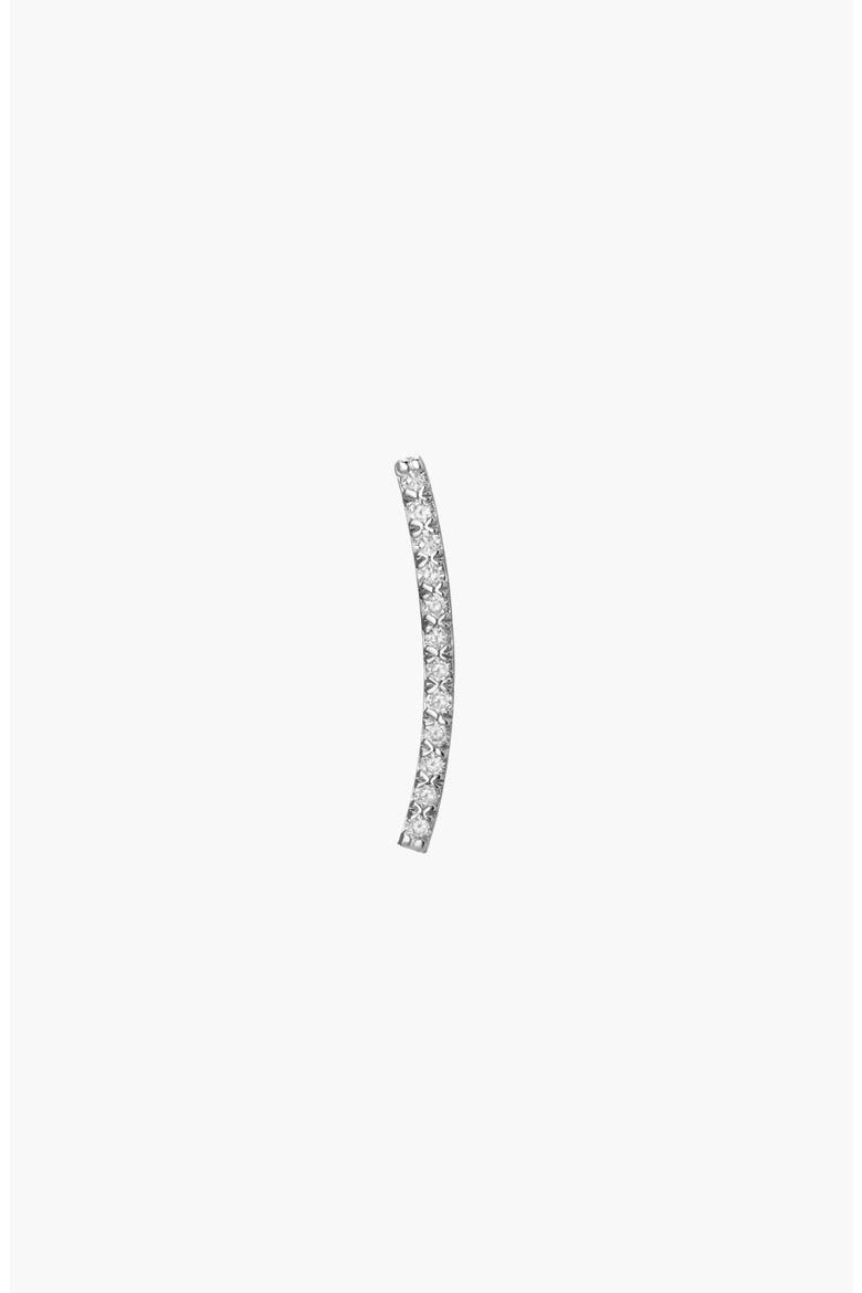 Archival Path Earring, Main, color, White Gold Vermeil