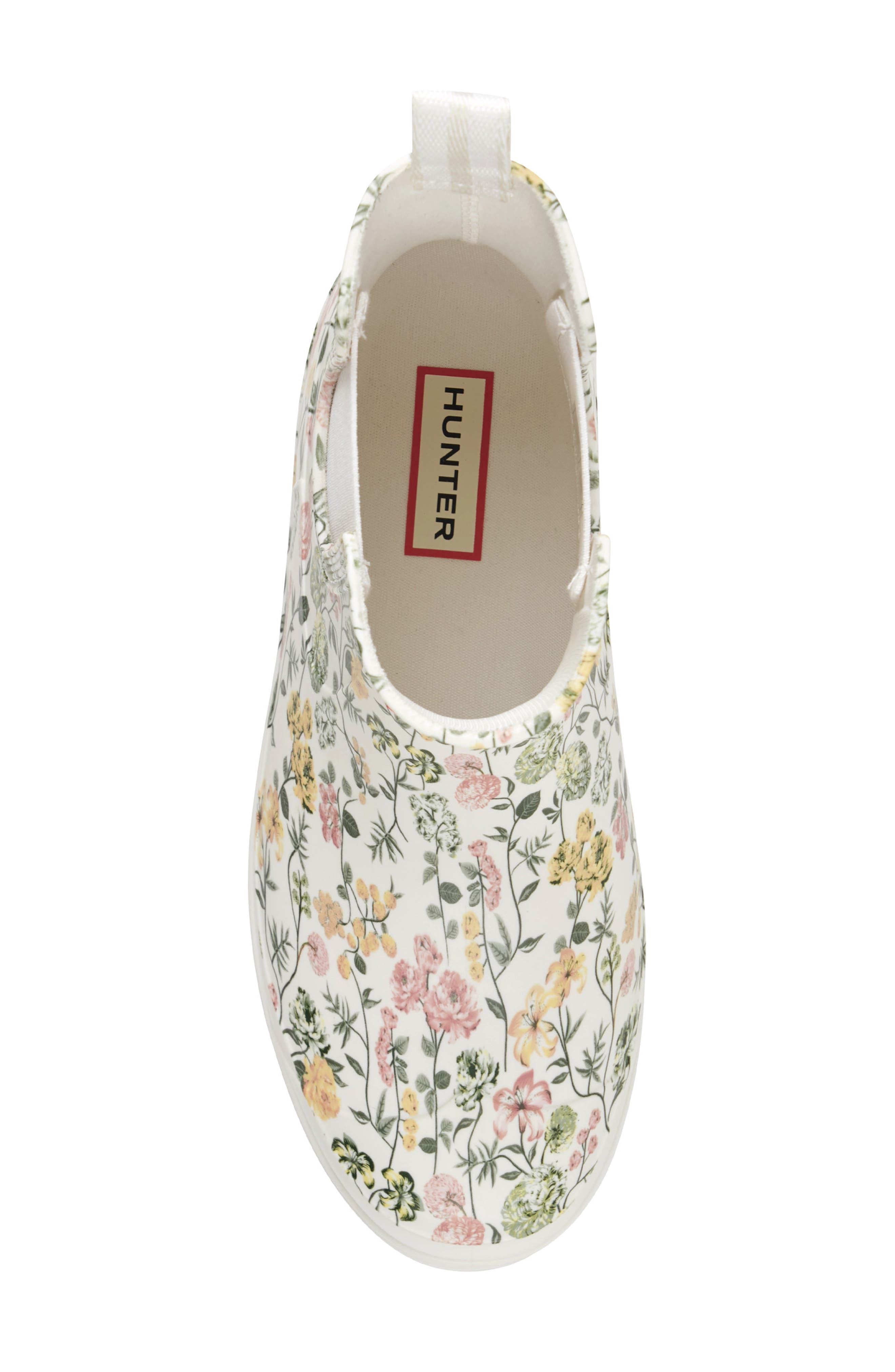 Hunter Tabitha Floral Rain Boot, Alternate, color, Ivory