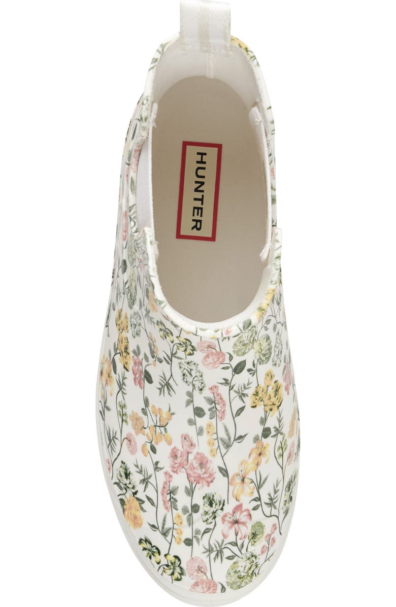 Hunter Tabitha Floral Rain Boot, Alternate, color, Ivory