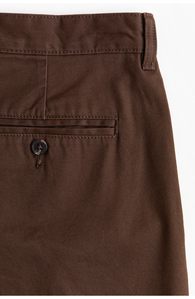 H&M Relaxed Fit Cotton Twill Chinos, Alternate, color, Brown