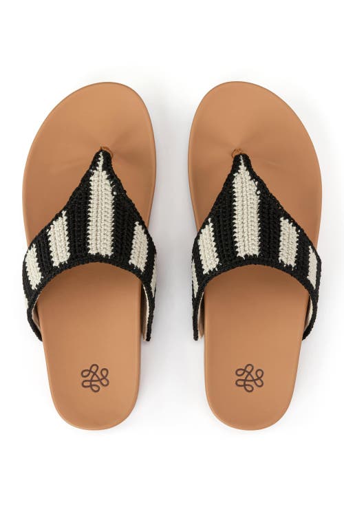 The Sak Everly Sandal In Black Stripe