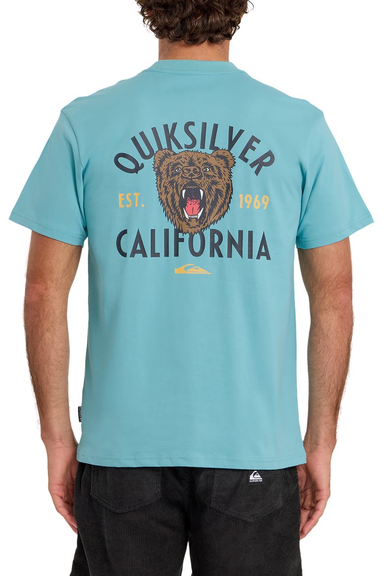 CA Bear Cotton Graphic T-Shirt, Alternate, color, AQUA