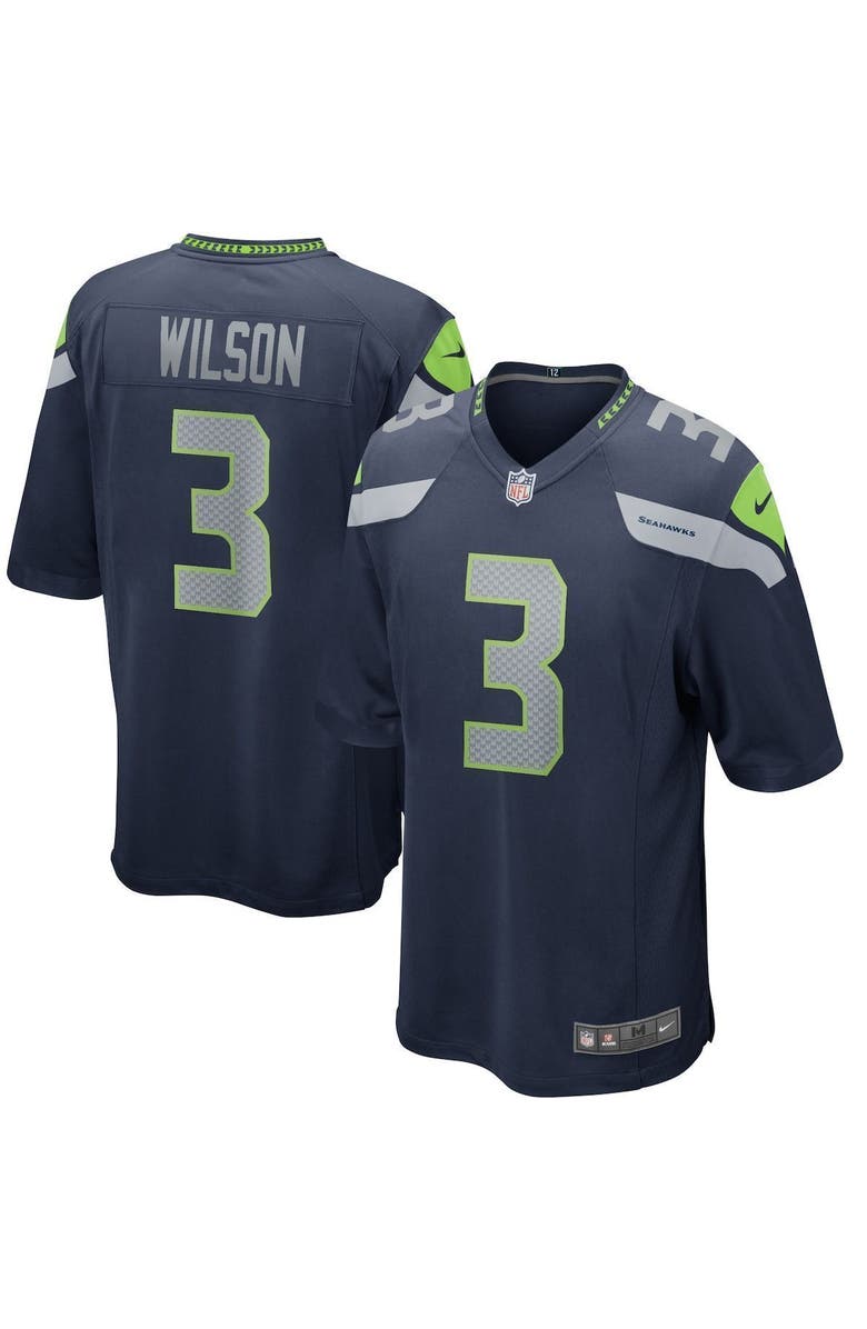 Nike Men's Nike Russell Wilson College Navy Seattle Seahawks Game Player Jersey, Main, color,