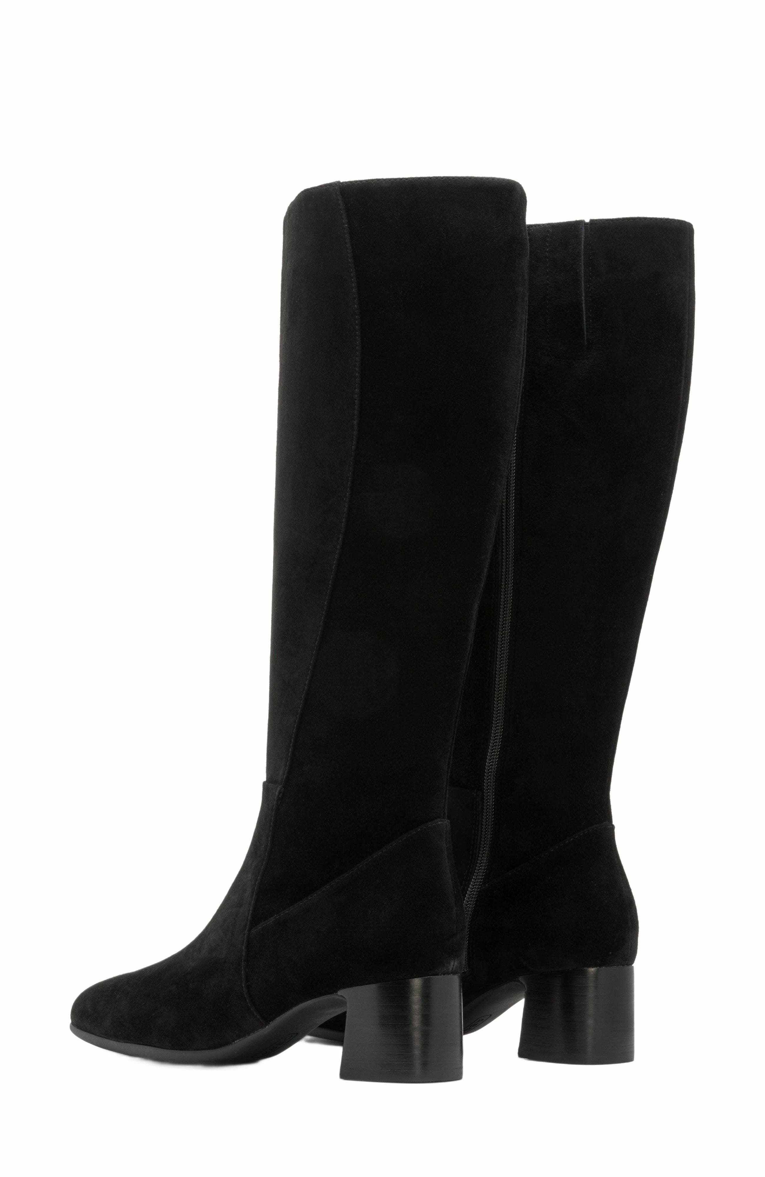 ABEO Avenue Tall Boot, Alternate, color, Black Suede - Regular