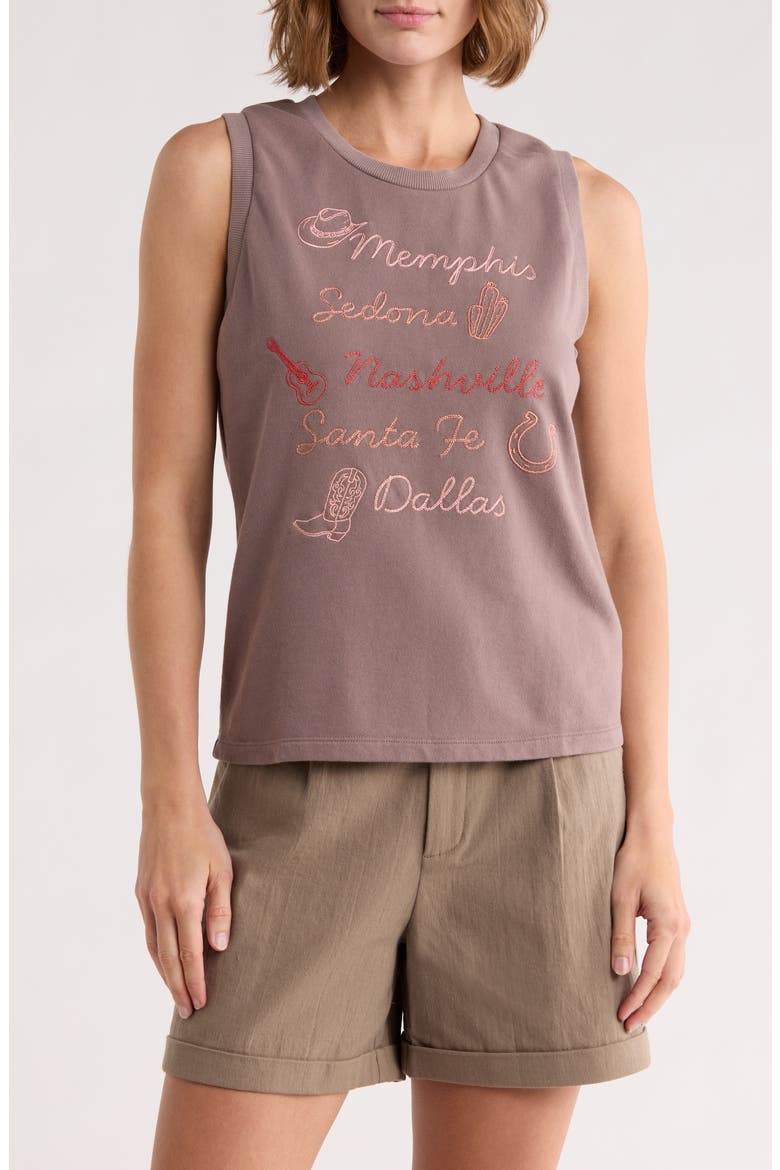 Desert Vibes French Terry Tank, Main, color, CITY