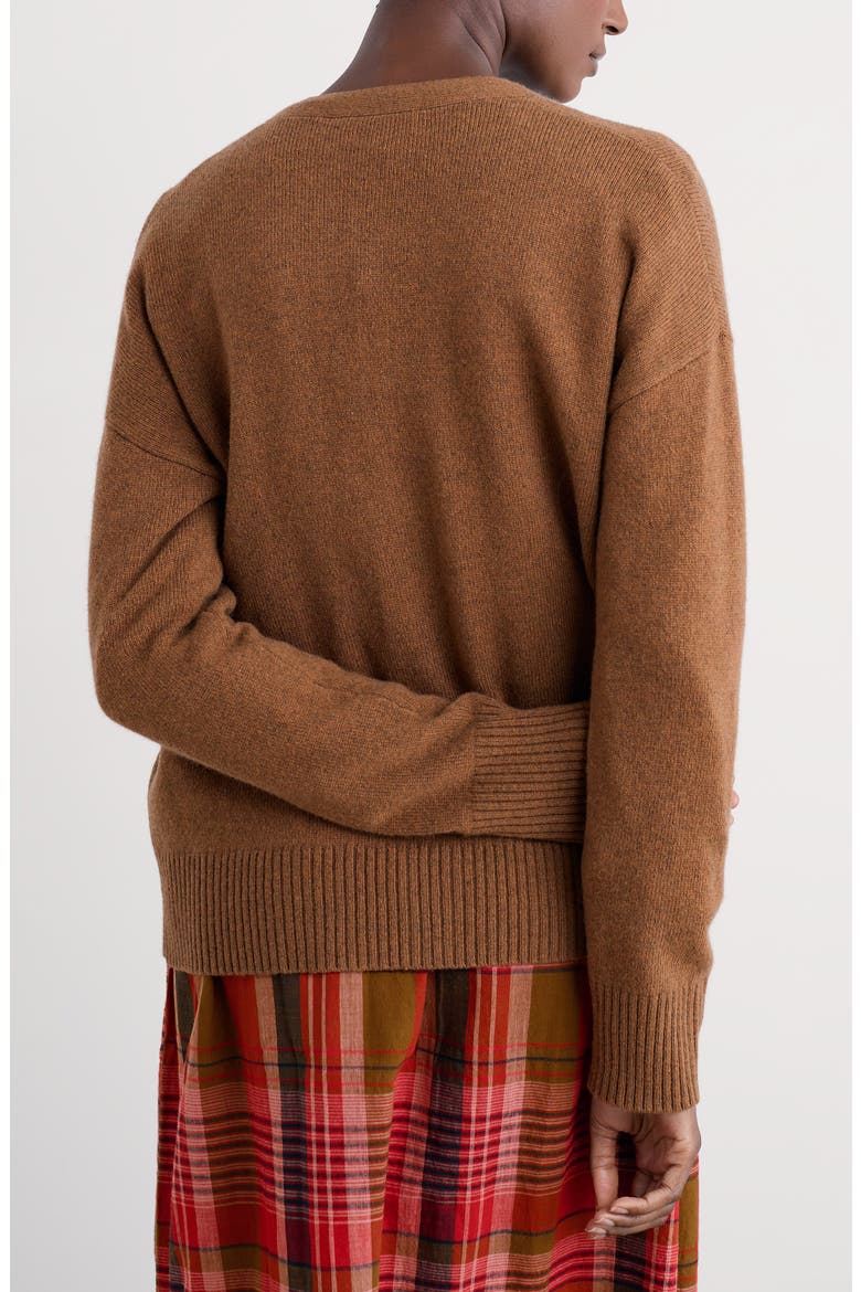 Senara Wool Blend Cardigan, Alternate, color, TOFFEE