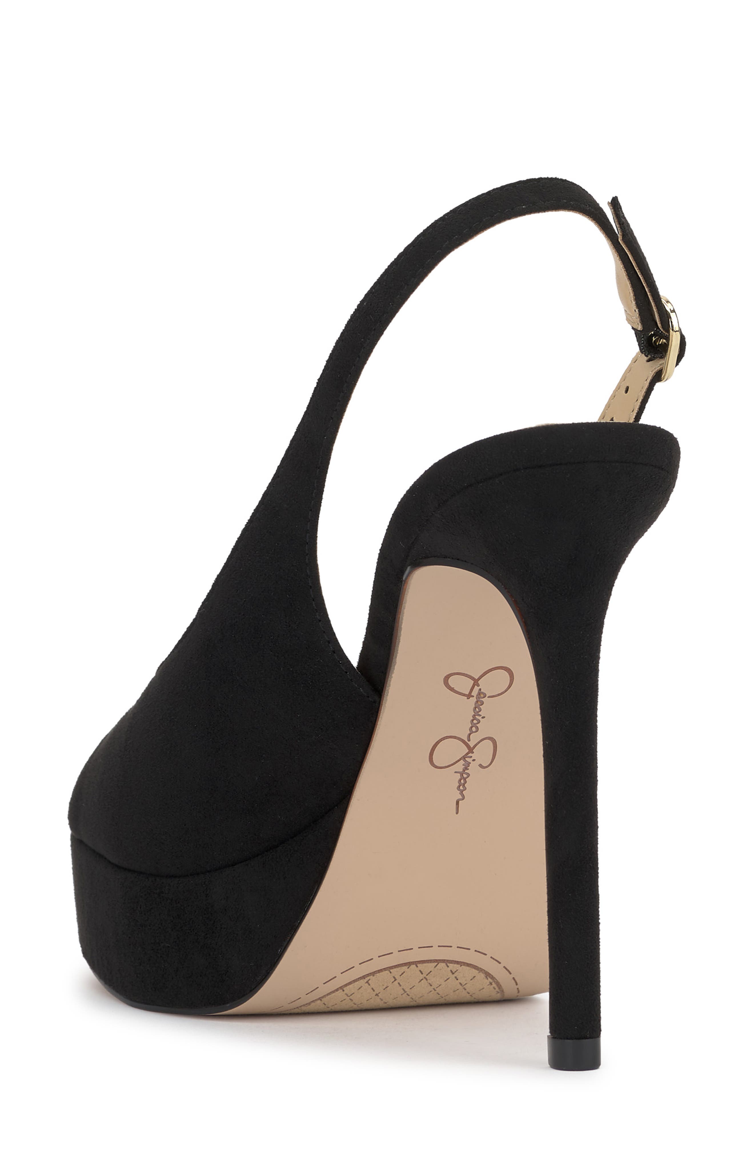 Jessica Simpson Sibilla Slingback Platform Sandal, Alternate, color, Black