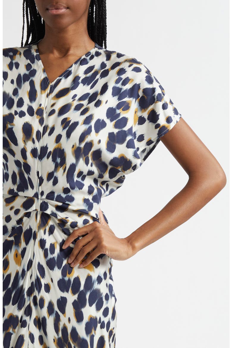 Rem Dot Print A-Line Dress, Alternate, color, NAVYLIGHT
