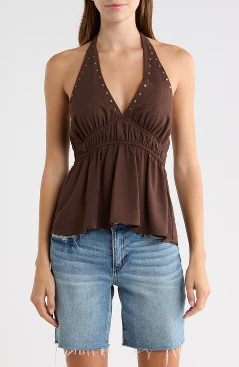 Studded Halter Tank