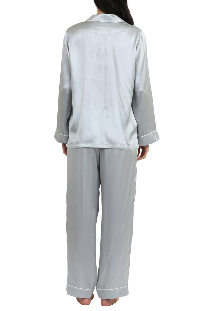 Papinelle Sylvie Piped Silk Pajamas, Alternate, color, 