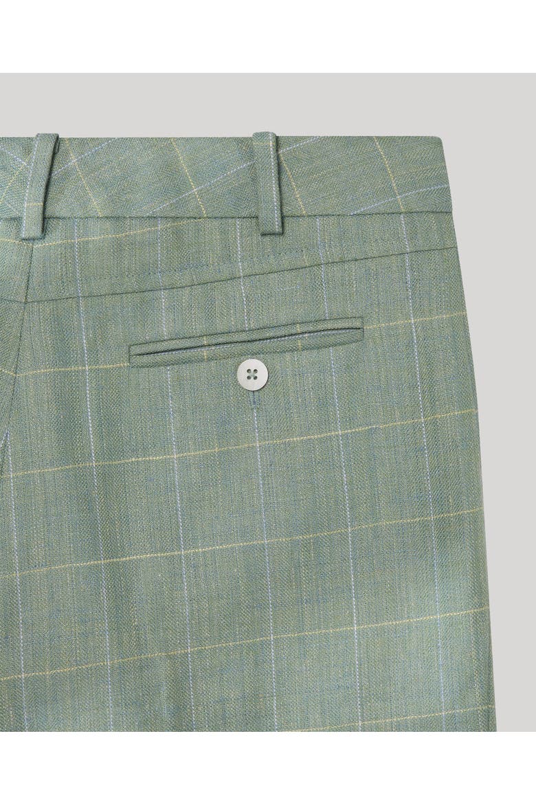 Jackie Wool Silk Turn Up Trousers, Alternate, color, Sea Green