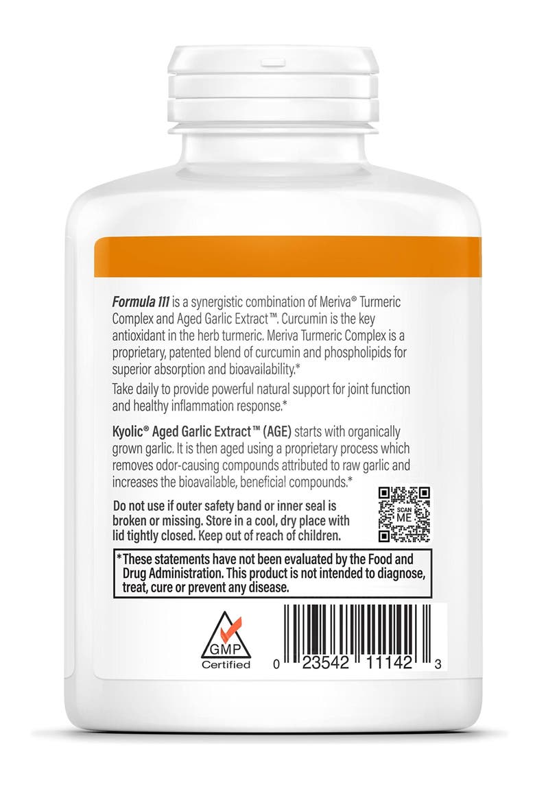 Aged Garlic Extract Formula 111, Healthy Inflammation Response, Curcumin, 150 ct Capsules, Alternate, color, None