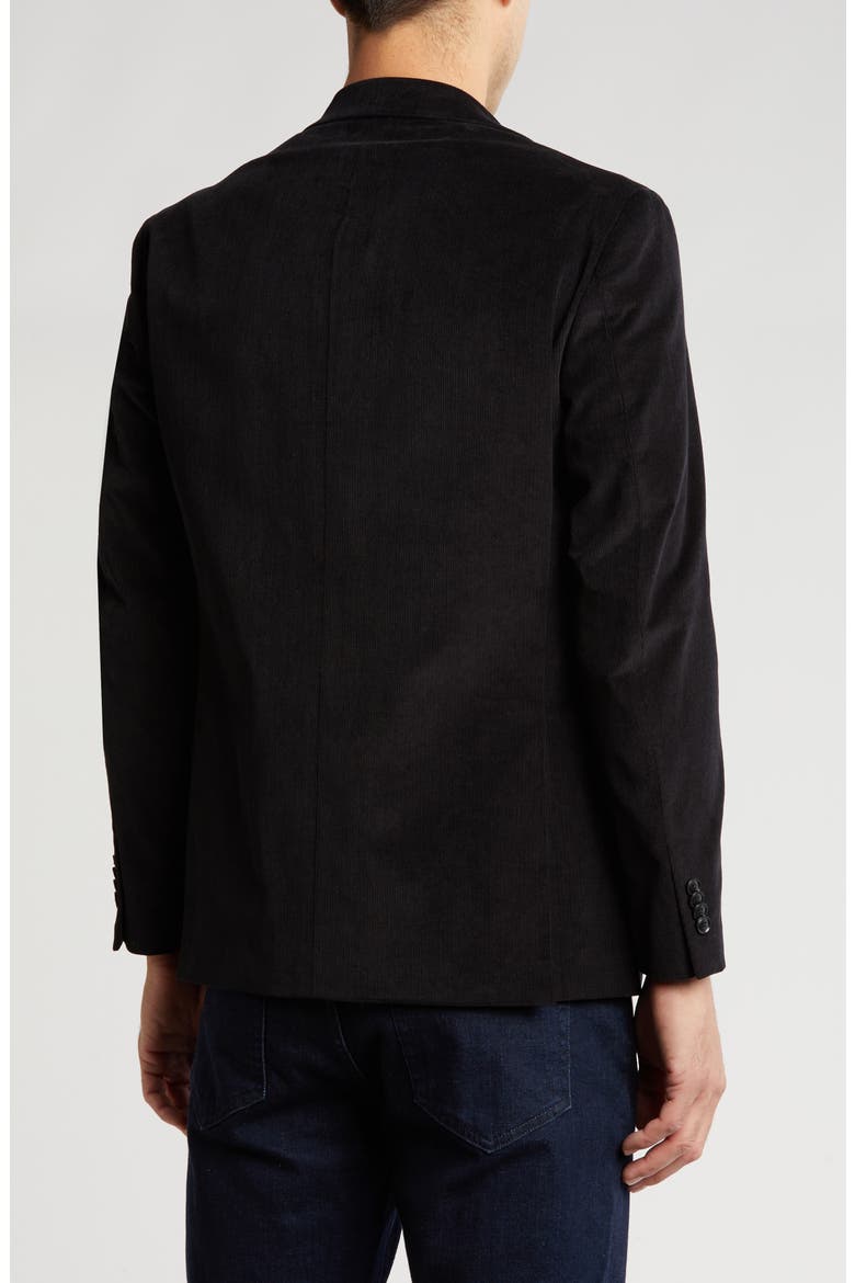 Cotton Corduroy Blazer, Alternate, color, BLACK
