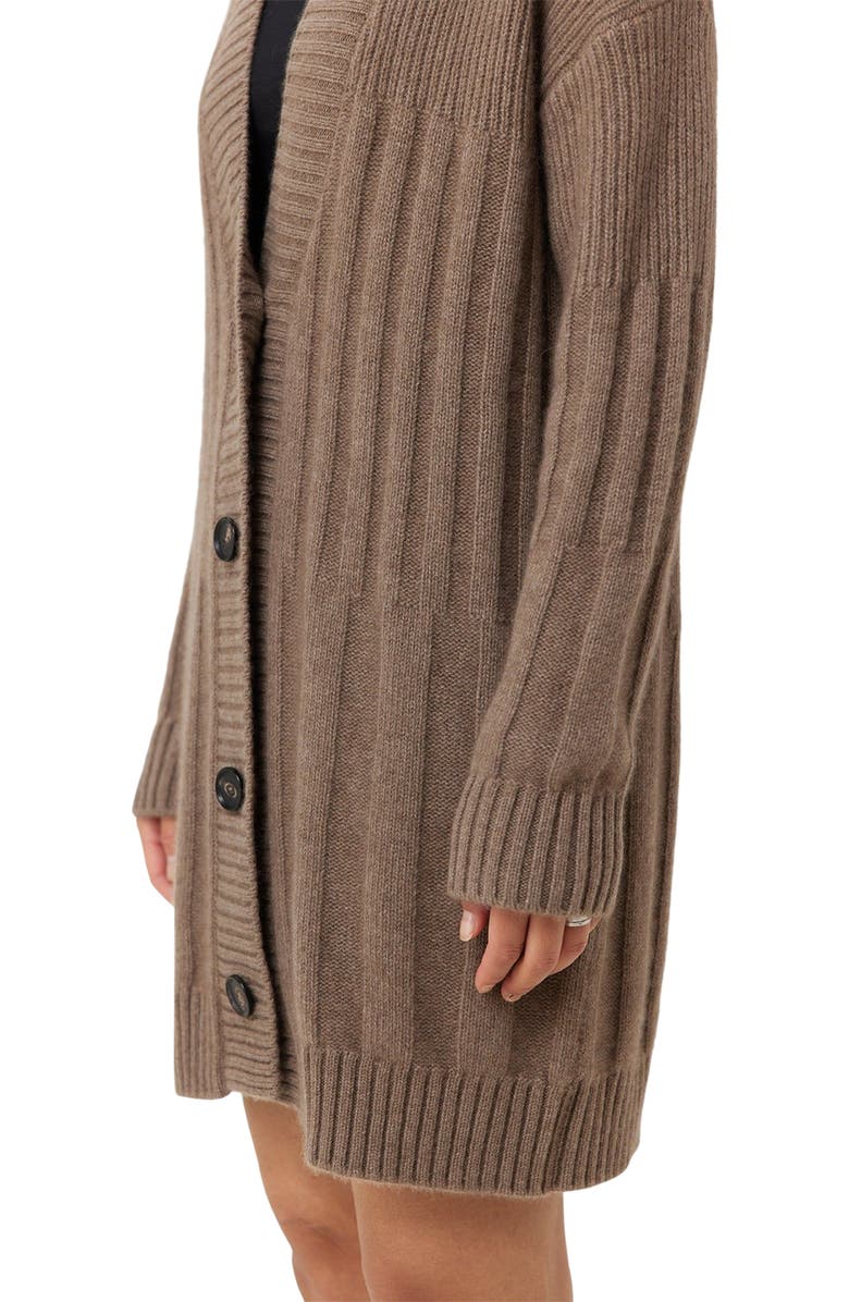 GOBI Mongolian Cashmere Organic Color Button-Up Relaxed Fit Cardigan, Alternate, color, 